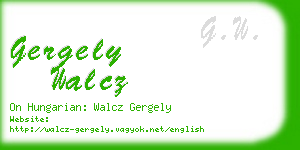 gergely walcz business card